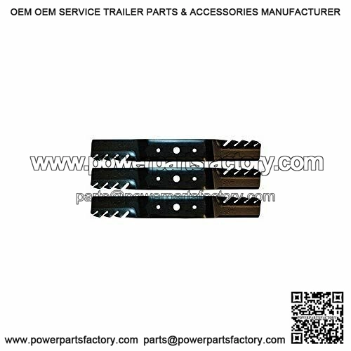 3 Pack 302-444 Toothed Mower Blade for John Deere GX20250 L120 L130 48"