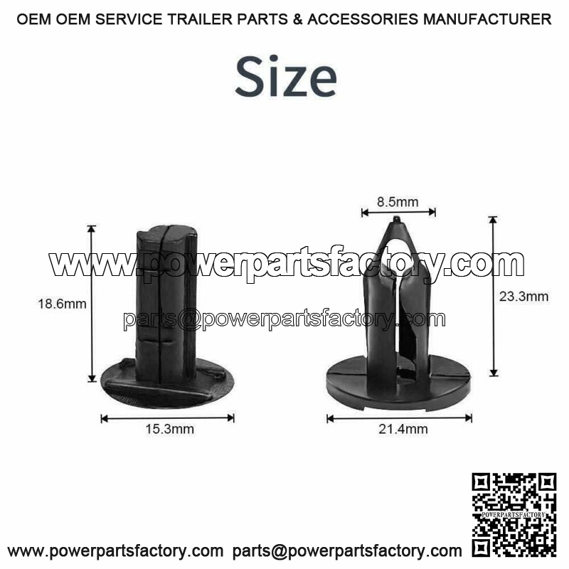 100x 8mm Fender Clips Body Rivets Push Pin for ATV HONDA TRX300EX 450R Rancher (For: John Deere Gator CS) - Image 5