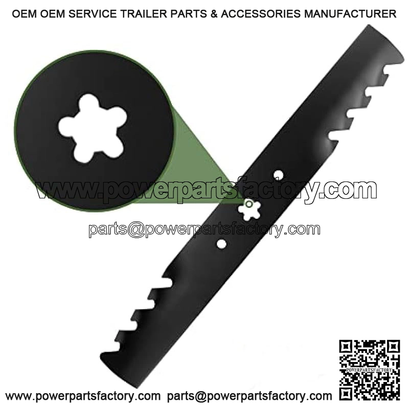 Lawn Mower Blades 2 Pack Toothed Mulching Replace for 38 Inch Decks AYP Husqvarna 127842 134148 581116302 532139774 LT1238 LT1538 LT19538 LTH1438 LTH1538 LTH18538 LTH2038R - Image 2