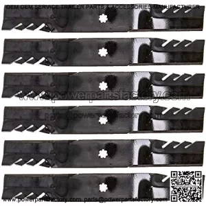 Oregon 6 Pack 592-615 G5 Gator Mulcher Blade for John Deere GX22151 GY20850 42"