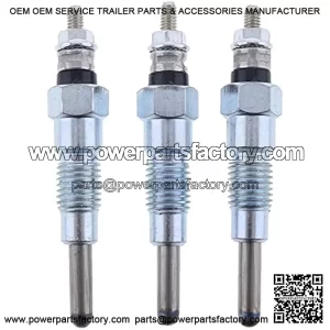3X Glow Plugs MIU802457 M811937 for John Deere Tractors X495 X595 X740 X744 X748 X749 X750 X754 X758 1435 1023E 1025R 2025R 2030A 855D Gator 4X2 4X4 6X4 Yanmar 3TNV76 3TNM74 3TNV70 Engine