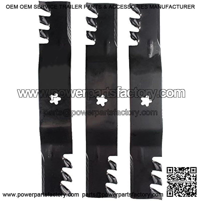 561738XB 3 Blade Commercial Mulching Set for 54" Cut Craftsman, Husqvarna, Poulan s 532187255, 187254, 187255, 187256, Replaces OEM no. 32187255, 532187256, Black