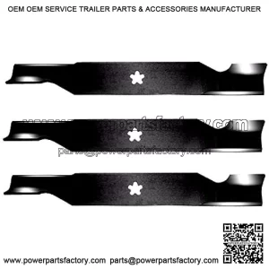 (New) 3Pk Hi-Lift Blades fit Compatible with Husqvarna 594892901 MZ RZ YTH 5424 LGT 2654 54" Deck fits LGT2554, RZ54i, GTH24V54, Z254 + Free E-Book for Your Lawn Mower