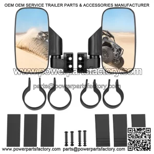 UTV Rear View Side Mirrors Set For Polaris Ranger RZR XP Crew 570 800 900 1000 (For: John Deere Gator CS)