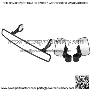 For John Deere Gator RSX XUV HPX TS Roll Cage Clamp Side Rear View Mirror Set (For: John Deere Gator CS)