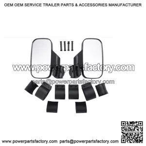 ATV UTV Rear Mirror Side Mirror Fit 1.75"-2" Roll Bar fit for Polaris Ranger RZR (For: John Deere Gator CS)
