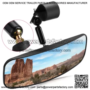 UTV Rear View Center Mirror Convex For 1.75"-2" Polaris RZR 570/700/900/XP 1000 (For: John Deere Gator CS)