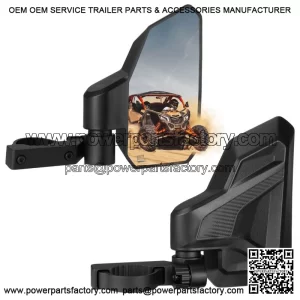 1.65"- 2" UTV Rear Side Mirrors for RZR Can-Am Maverick X3 Commander 800/1000 (For: John Deere Gator CS)