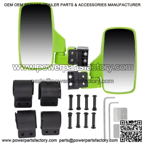 Side View Mirror Set for Arctic Cat Prowler Wildcat 500 650 700 1000 Green (For: John Deere Gator HPX HPX815E)