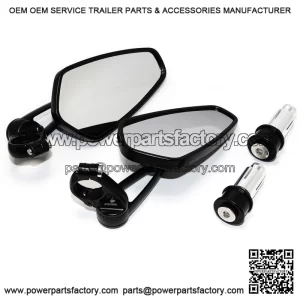 Bar End Mirrors for Kawasaki Z125PRO/Z650/Z750/Z800/Z900 - Convex Glass