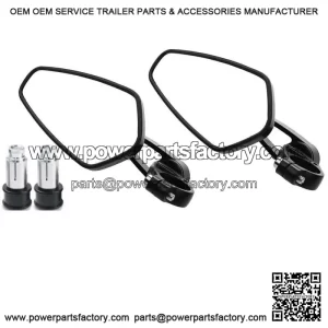 Kawasaki Z1000 Z900 Z650 Black 7/8" End Bar Side Rear View Mirrors Motorcycle Pair