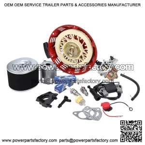 Recoil Pull Start Carburetor Ignition Coil Kit For Honda GX340 GX390 11/13HP NEW