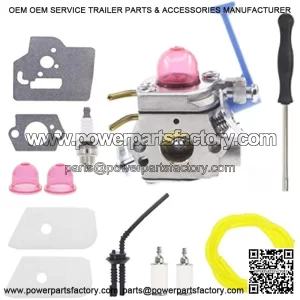 C1Q-W40A Carburetor for Husqvarna 124L 125E 125C 125L 125LD 125R 125RJ 128C 128L 128LDX 128R 128RJ 128DJX Craftsman String Trimmer with 545081897 Fuel Line Tune Up Kit
