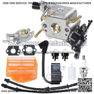 C1M-EL37B Carburetor with 544080802 Air Filter Replaces ZAMA C1M-EL37B, 506450401, 531215601 for Husqvarna 445, 445II, 445EII, 450, 450E, 450EII, Jonsered CS2245, CS2245S, CS2250S Chainsaws