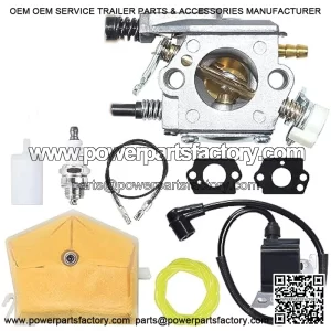 503281504 Carburetor with Ignition Coil Replaces Husqvarna 503281504, WT-170, WT-170-1 for Husqvarna 51 55 Chainsaws