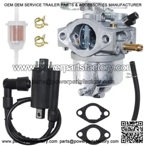 AM122006 Carbruetor with AM120732 Ignition Coil Replaces John Deere AM122006, AM121391, AM118740 for John Deere 4X2, 6X4 Gators, Diesel Gator, Trail Gator, Worksite Gator, PC2387