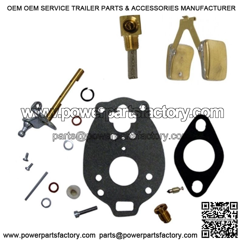 Carburetor Kit with Float, Elbow & Strainer Fits Ford/Fits New Holland 2N 8N 9N