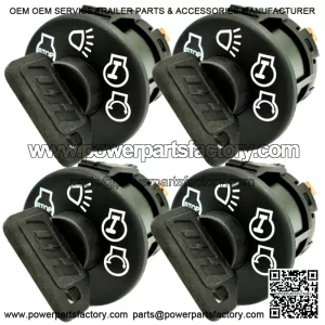 (4 Pack) Ignition Switch fits John Deere GY20074 AM133597 GY20680 w/8 KEYS