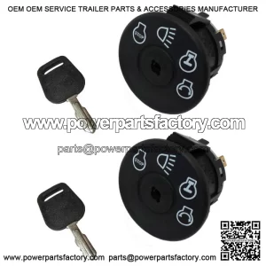 Ignition Switch w/ Key 2PK Fits John Deere Lawn Mower Tractor L120 L130 LY18 G11