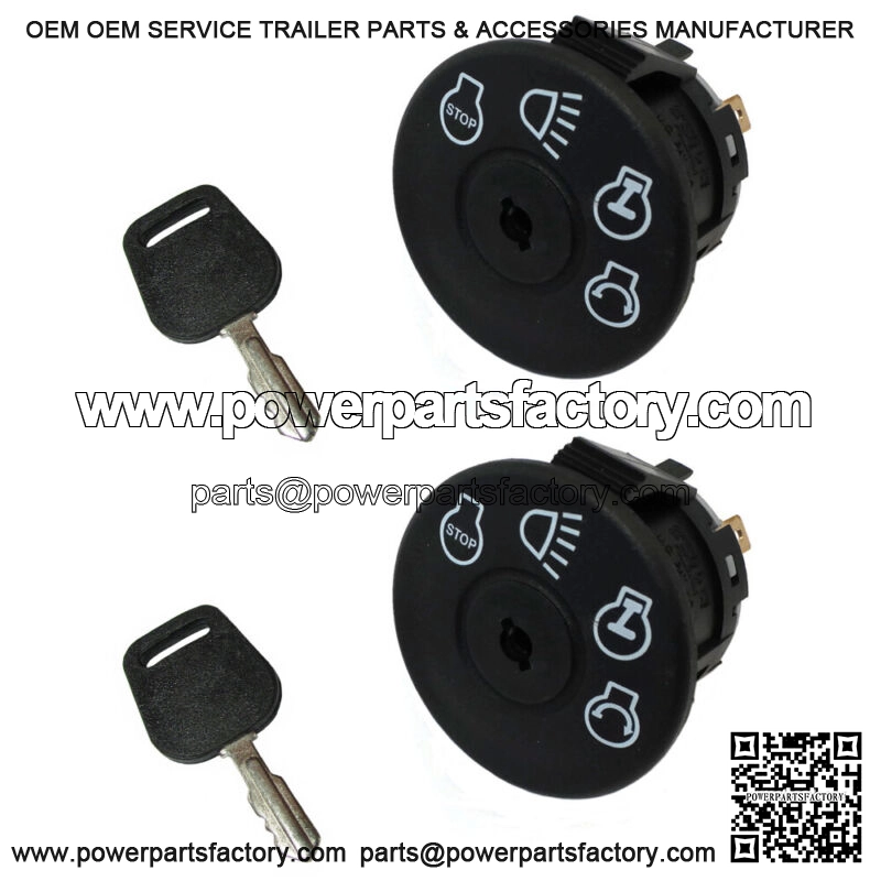Ignition Switch w/ Key 2PK Fits John Deere Lawn Mower Tractor L120 L130 LY18 G11