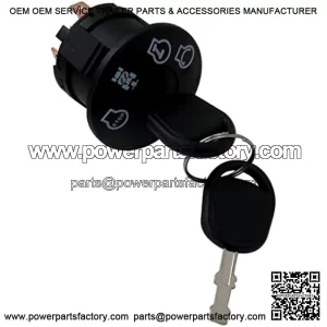 583068901 532175566 539107541 532189687 175566 163968 Starter Ignition Key Switch for Sears Craftsman AYP Husqvarna Jonsered Dixon 2 Keys & Free Carabiner