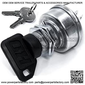 Ignition Switch fits John Deere Gator 4x2 4x4 6x4 SR95 Military CS CX TH TS TX RSX XUV RSX850i RSX860i XUV620i XUV625i XUV825i XUV850D - Sport Turf E-Gator HPX - 3 Keys & Free Carabiner