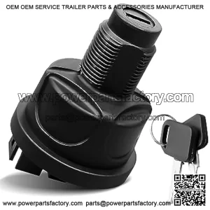 Ignition Switch with Keys AUC15805 Fit for John Deere 636M 648M 652M 652R Quik-Trak Mowers Z915 Z920 Z930 Z950 Z960 Z970 Ztrak Mowers 2020A 2030A Replace AUC13979 TCA26088 TCA24615