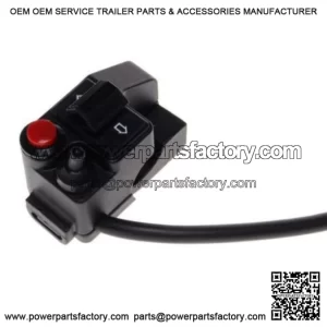 Handlebar-mounted turn signal switch set with aluminum horn and flasher