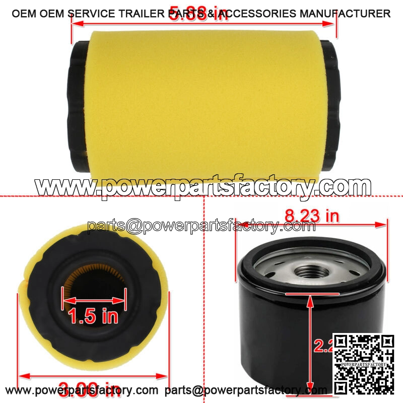 Air Filter Oil Filter for Craftsman LT2000, Z246 Z254 YTH2348 Mower - Image 2