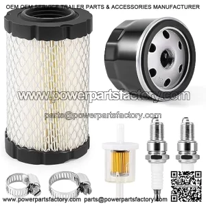 Air Filter Tune Up Kit,Lawn Mower Oil Filter Replacement Compatible with Briggs and Stratton 591334 492932 696854; John Deere D100 D110 D125 D130; Husqvarna YTH22V46 YTH24V48 YTA22V46