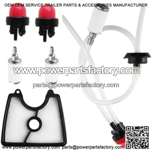 581798001 125B Fuel Line 545112101 Air Filter Spline Carburetor Adjustment Tool kit for Husqvarna 125B 125BVX 125BX 28CC 170 MPH Leaf Blower Jonsered B2126 BV2126 Blower