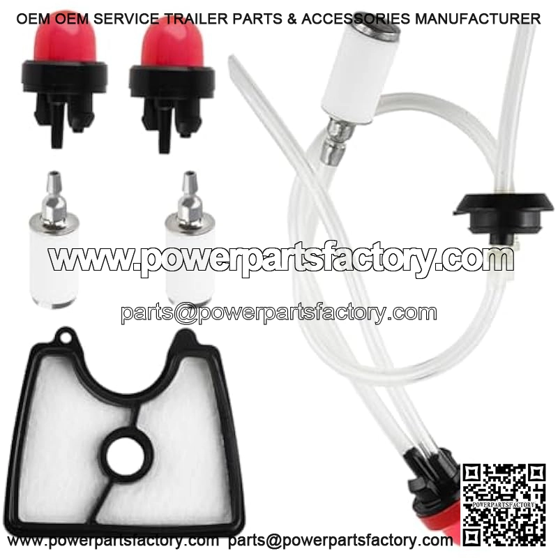581798001 125B Fuel Line 545112101 Air Filter Spline Carburetor Adjustment Tool kit for Husqvarna 125B 125BVX 125BX 28CC 170 MPH Leaf Blower Jonsered B2126 BV2126 Blower