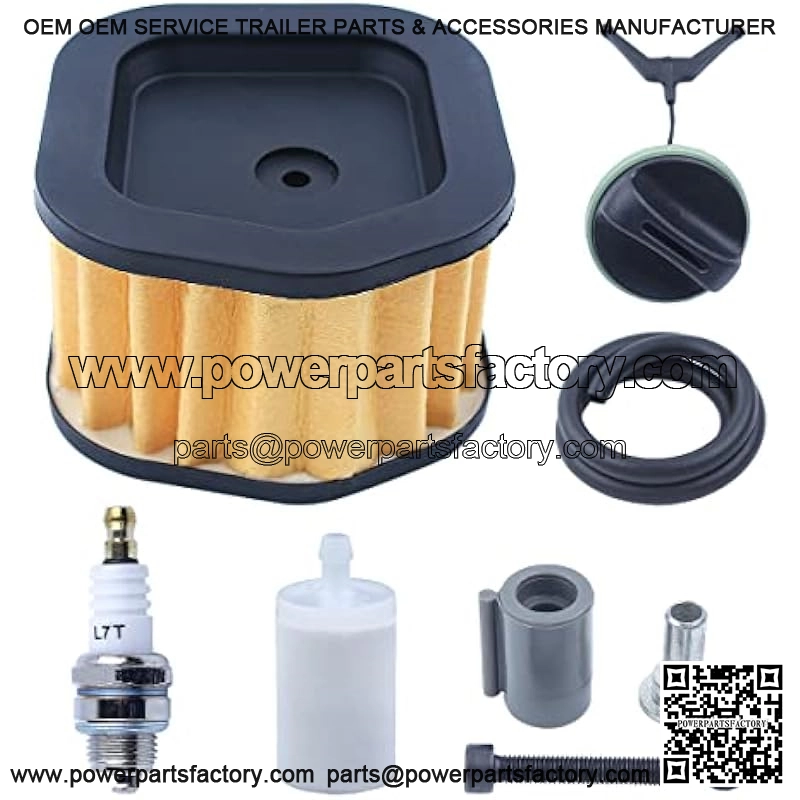 Air Fuel Filter Spark Plug Kit For Husqvarna 385 390 385XP 390XP Chainsaw Parts, 1 x Air Filter, 1 x Fuel Cap, 1 x Catcher, 1 x Spark Plug, 1 x Fuel Line, 1 x Fuel Filter - Image 2