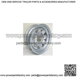 12" Spoke Galvanized Trailer Rim (4" Width) 5-Lug