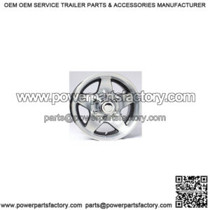 12" Aluminum Black Star 5-Lug Trailer Wheel Rim (4.5" Width)