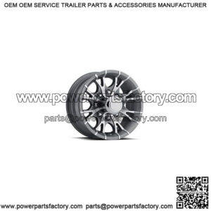 13" Aluminum Gray Machined Spoke 5-Lug Trailer Wheel (5" Width)