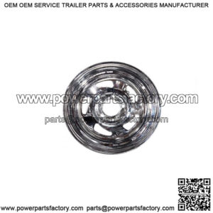 14" Chrome 5-Lug Directional Trailer Wheel Rim (6" Width)
