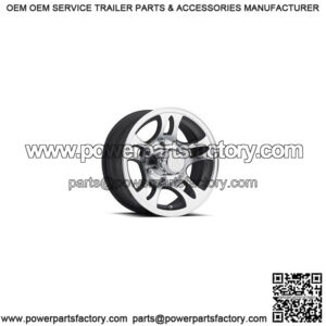 14" Aluminum Split Spoke w/Black Inlay 5-Lug Trailer Wheel (5.5" Width)