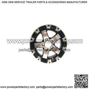 14" Aluminum Spoke w/Black Machined Lip 5-Lug Trailer Wheel (5.5" Width)