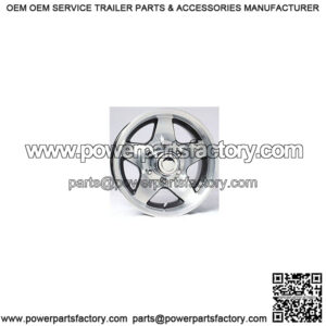 15" Aluminum Black Star 5-Lug Trailer Wheel Rim (5" Width)