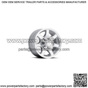15" Aluminum 7-Star Mag 6-Lug Trailer Wheel Rim (6" Width)