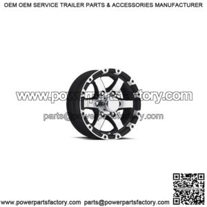 15" Aluminum Spoke w/Black Machined Lip 5-Lug Trailer Wheel (6" Width)