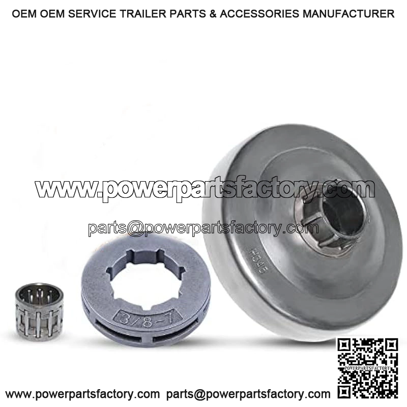 3/8"-7T Clutch Sprocket Drum Fit For Husqvarna 340 345 350 445 450 E 346 XP Chainsaw, Clutch Drum Rim Sprocket Clutch Bearing.