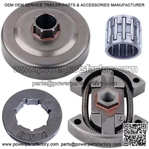 3/8"-7T Clutch Drum Rim Sprocket Needle Bearing Kit For Husqvarna 55 Rancher 50, Clutch Drum, Clutch Assy, Rim Sprocket, Needle Bearing.