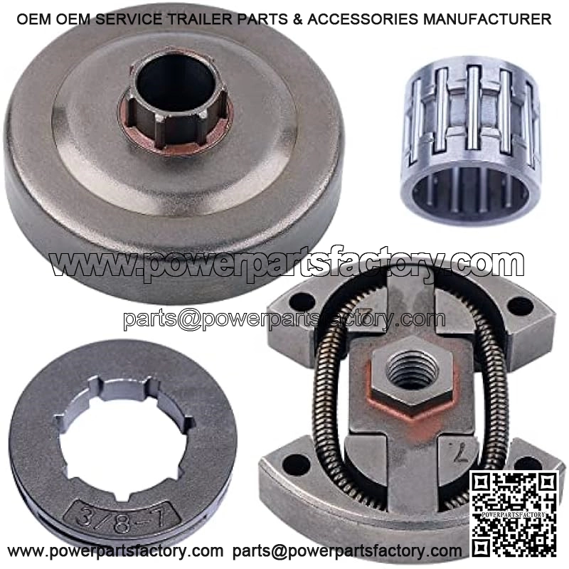 3/8"-7T Clutch Drum Rim Sprocket Needle Bearing Kit For Husqvarna 55 Rancher 50, Clutch Drum, Clutch Assy, Rim Sprocket, Needle Bearing.