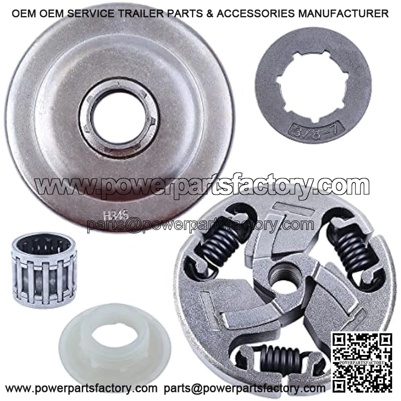 3/8 Clutch Drum Rim Sprocket Cover For Husqvarna EPA Chainsaw 357 357XP 359, Clutch drum, Sprocket Rim, Needle Bearing, Clutch Assembly, Worm Gear.