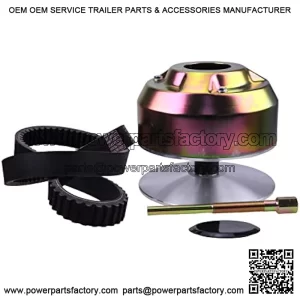 Primary Drive Clutch AM140985 & Belt & Puller Compatible with John Deere 4X2 Gator, Trail Gator, Worksite Gator, 1200A Bunker and Field Vehicle 18 MPH AM128794