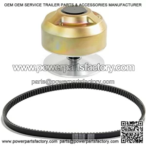 Primary Drive Clutch with Belt for John Deere 4X2 Gators, 1200A Bunker and Field Vehicle, Replaces AM140985 (AM128794), RE28721