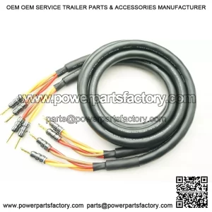 3104 2 Pairs Beryllium Copper Speaker Cables with Banana Plugs 0.5-5.0m