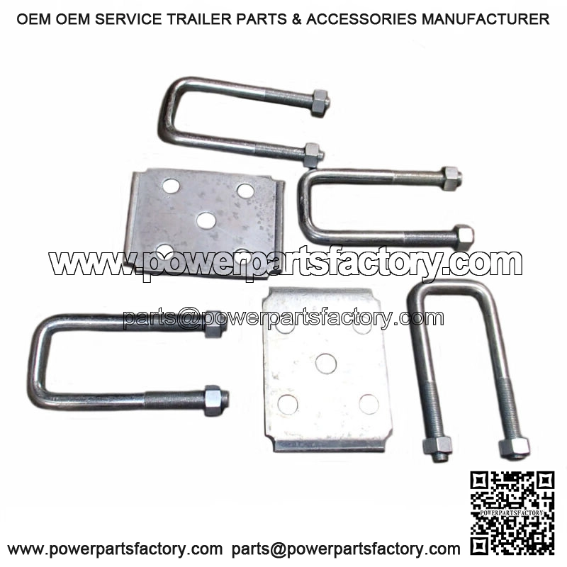 Leaf Spring U-Bolt Kit 2" Square Head 9/16" Diameter for Boat Trailer Axles